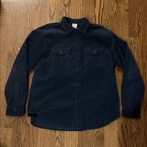 Navy Blue Button-Up Shirt
